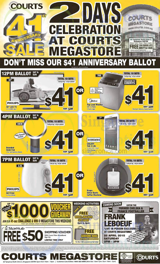 (Till 19 Apr) Megastore TV, Tablet, Washer. Fan, Air Fryer, Coffee Machine, Midea, Samsung Galaxy, Krups Dolce Gusto, Philips