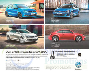 Featured image for Volkswagen Polo, Golf, New Jetta & Beetle Offers 3 Apr 2015