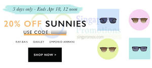 Featured image for (EXPIRED) Zalora 20% OFF Sunglasses Coupon Code 15 – 18 Apr 2015