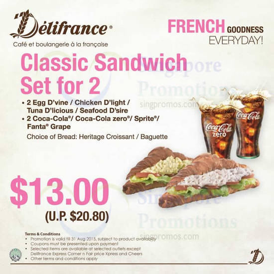 13.00 Classic Sandwich Set For 2