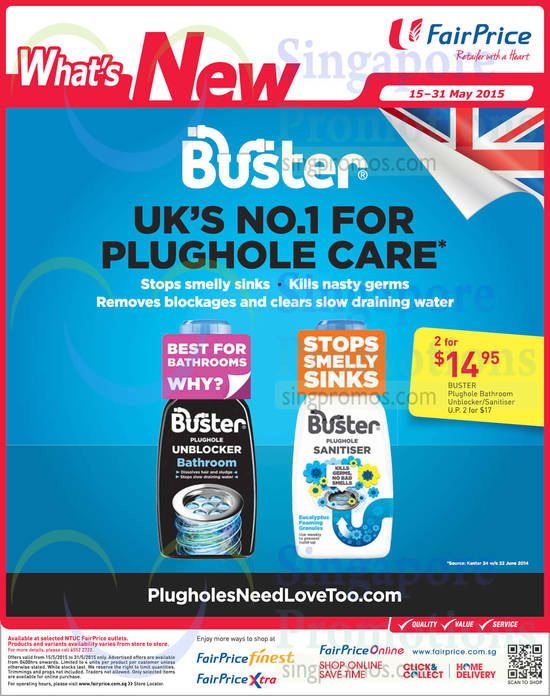 15 May Buster Plughole Unblocker, Sanitiser