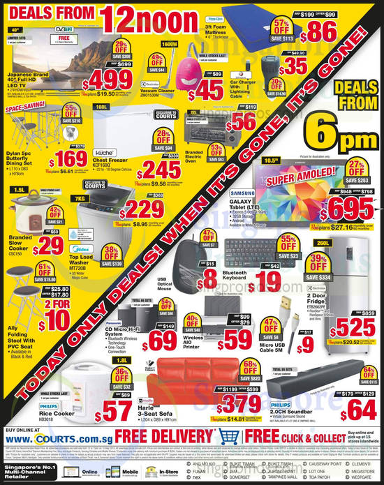 Deals from 12Noon, 6pm Deals, Home Appliances, Sofa Sets, Kitchenware Offers