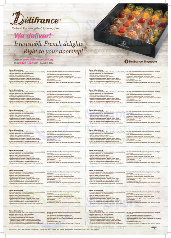 Delifrance Coupons Back Page