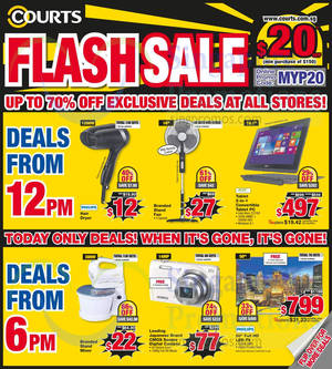 Featured image for Courts Up To 70% Off 1-Day Flash Sale 15 May 2015