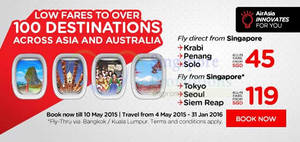 Featured image for (EXPIRED) Air Asia fr $40 (all-in) Promo Fares 4 – 10 May 2015