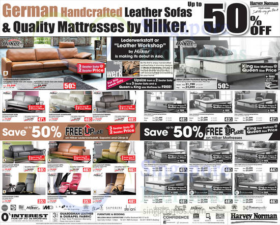 Furniture, Bedding, Mattresses, Sofas, Aarhus, ALF, Lederwerkstatt by Hilker, IMG, Lazboy, Sealy Posturepedic, King Koil