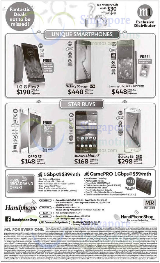 Handphone Shop LG G Flex2, Samsung Galaxy S6 Edge, S6, Note Edge, Oppo R5, Huawei Mate 7