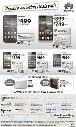 Featured image for (EXPIRED) Huawei Smartphones, Tablets & Accessories No Contract Offers 23 – 29 May 2015
