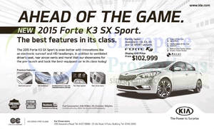 Featured image for KIA Forte K3 SX Sport Offer 16 May 2015