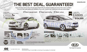 Featured image for Kia Forte K3 Sedan & Carens MPV Offers 2 May 2015