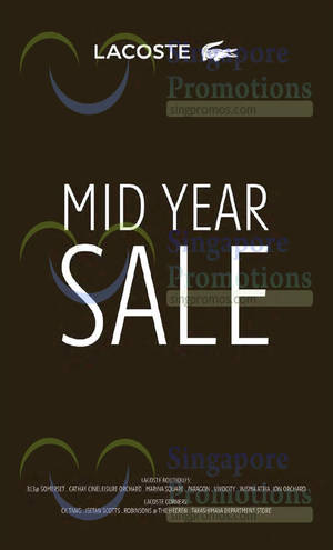 Featured image for (EXPIRED) Lacoste Mid Year SALE 22 May 2015