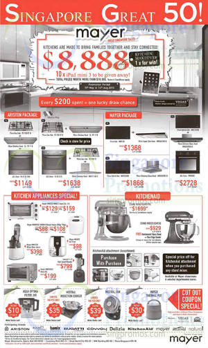 Featured image for (EXPIRED) Mayer Appliances Singapore Great 50 Promo Offers 15 May – 14 Aug 2015