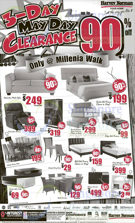 Millenia Walk Beddings, Furniture, Mattresses, Dining Tables, Coffee Tables, Bed Frames, Recliners, Aarhus, ALF, IMG, Lazboy, Marie Claire