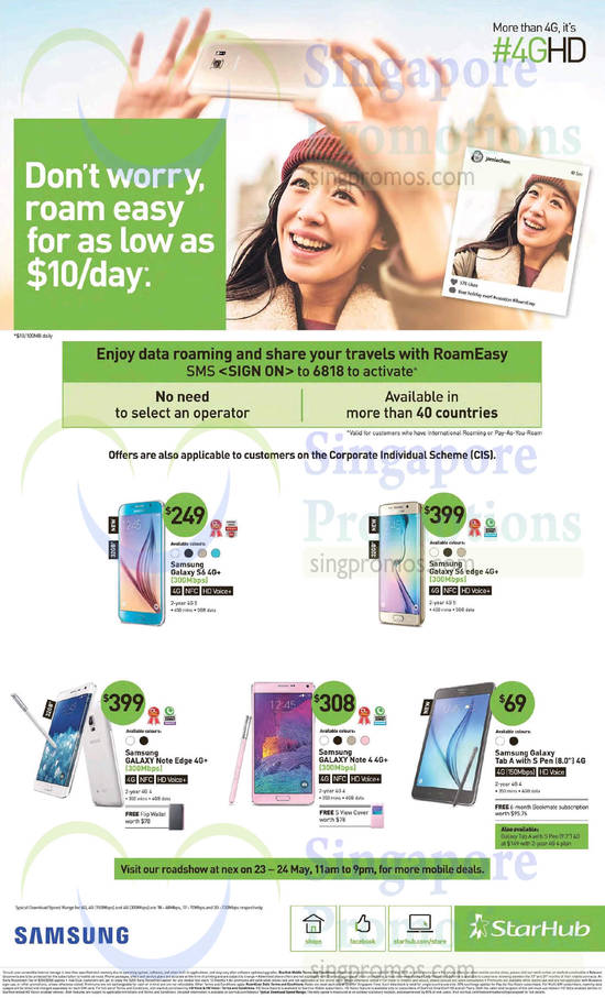 Nex Roadshow, Samsung Galaxy S6, S6 Edge, Note Edge, Note 4, Tab A 8.0