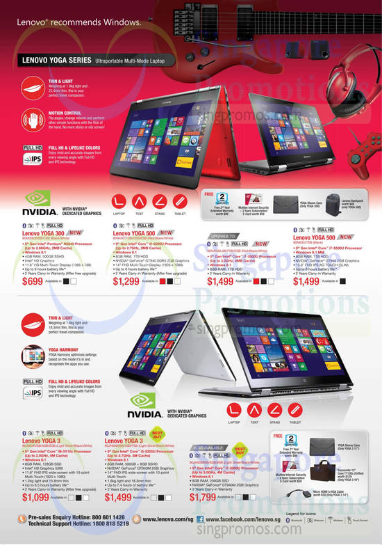 Notebooks, YOGA 300, YOGA 500, YOGA 3