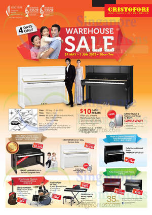 Featured image for (EXPIRED) Cristofori Warehouse Sale @ Bedok 29 May – 1 Jun 2015