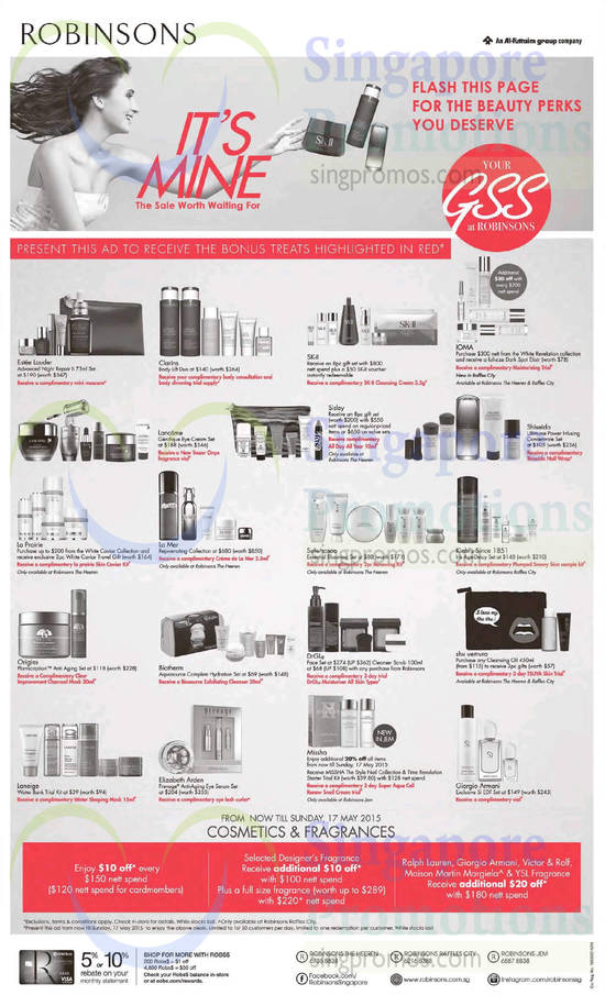 Robinsons, Cosmetics, Fragrances 15 May 2015