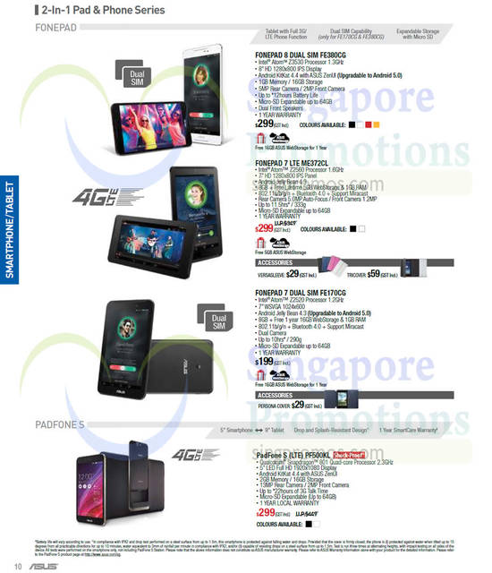 Tablets, Smartphones Fonepad, PadFone S