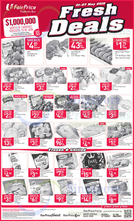 (Till 27 May) Fresh Deals Fruits, Seafood, Frozen Chilled Items