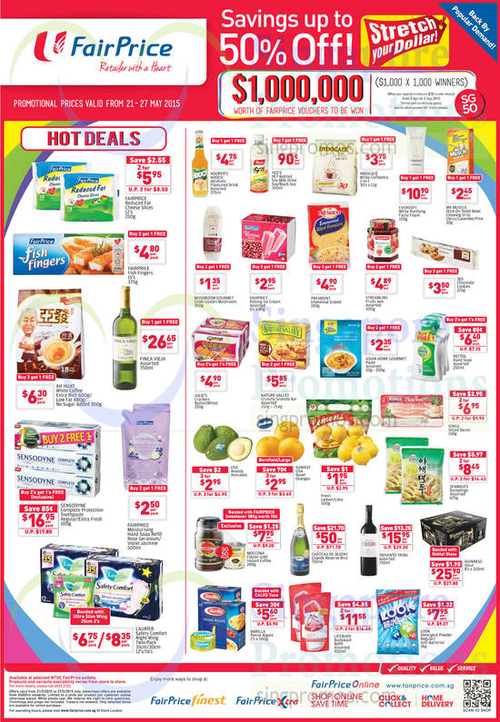 (Till 27 May) Hot Deals Cheese, Wine, Napkins, Ice Cream, Fruits, Snacks, Biscuits