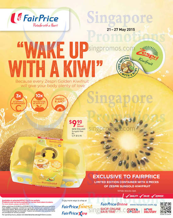 (Till 27 May) Zespri Golden Kiwifruit in Container