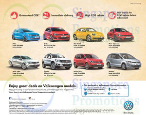 Featured image for Volkswagen Sharan, Touran TDI, Tiguan, Jetta, Scirocco, Beetle, Golf, Polo Offers 23 May 2015