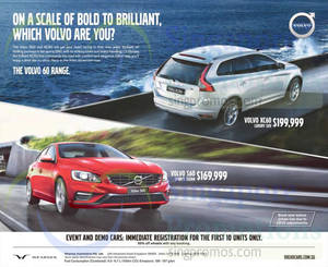 Featured image for Volvo XC60 & Volvo S60 Offers 23 May 2015
