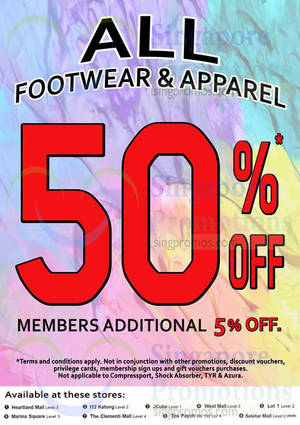 Featured image for (EXPIRED) World of Sports 50% Off Footwear & Apparel Promo @ Selected Outlets 15 May 2015