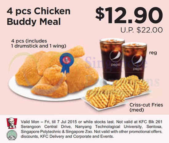 12.90 4 pcs Chicken Buddy Meal