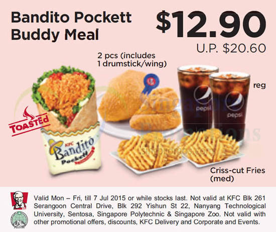 12.90 Bandito Pockett Buddy Meal