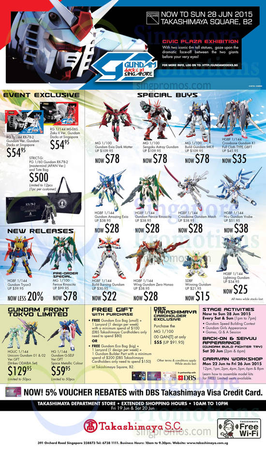 19 Jun Gundam Event Exclusives, Special Buys, New Releases, Free Gifts, Stage Activities