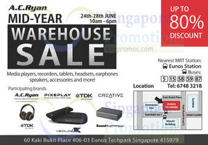 Featured image for (EXPIRED) AC Ryan, Creative, TDK & Imation Warehouse Sale 24 – 28 Jun 2015