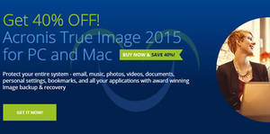 Featured image for (EXPIRED) Acronis 40% Off True Image Backup & Recovery Software Promotion 20 Jun – 7 Jul 2015