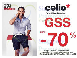 Featured image for Celio Up to 70% Off Great Singapore Sale 22 Jun 2015