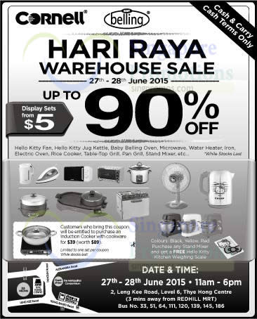 Cornell Up To 90 OFF Warehouse SALE 27 28 Jun 2015