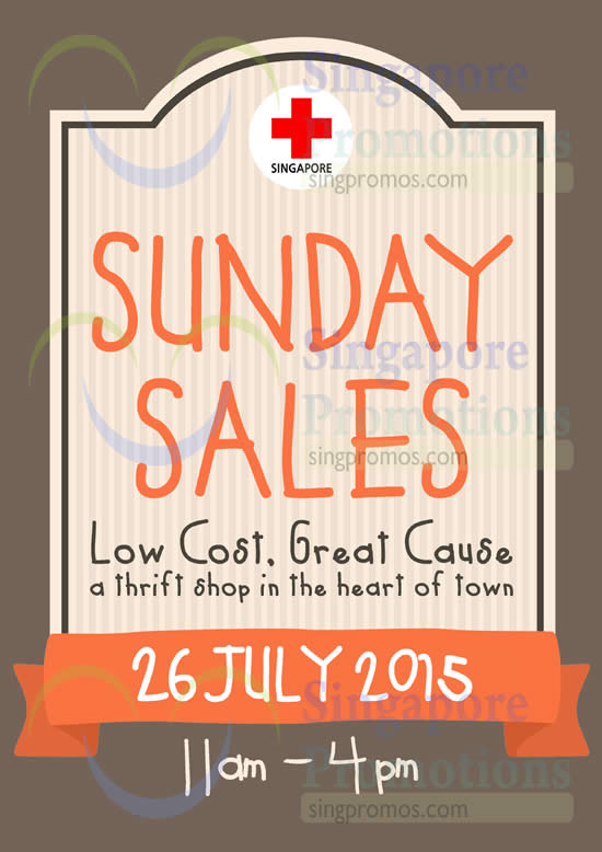 Featured image for Singapore Red Cross Sunday Sales 26 Jul 2015