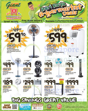 Featured image for (EXPIRED) Giant Hypermarket Europace Cooling Appliances Offers 19 Jun – 2 Jul 2015