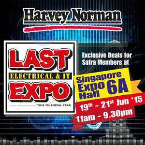 Featured image for Harvey Norman Electrical & I.T Expo @ Singapore Expo 19 – 21 Jun 2015