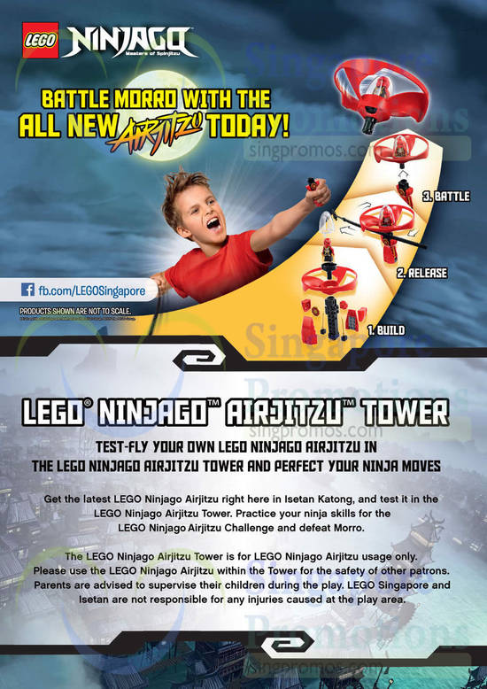 Lego Ninjago Airjitsu Tower, Isetan Katong, Battle Morro, Toys, Lego Ninjago Airjitsu Challenge