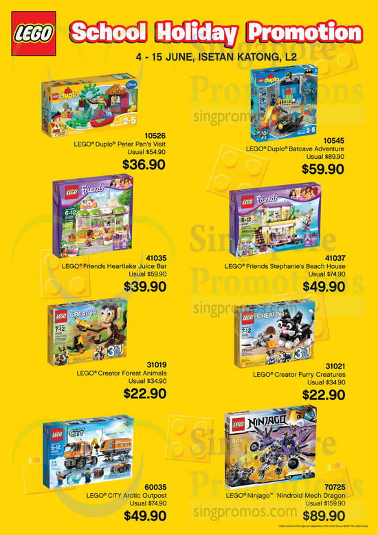 Lego School Holiday Promotion, Lego Duplo, Lego Friends, Lego Creator, Lego City, Lego Ninjago, Play Sets