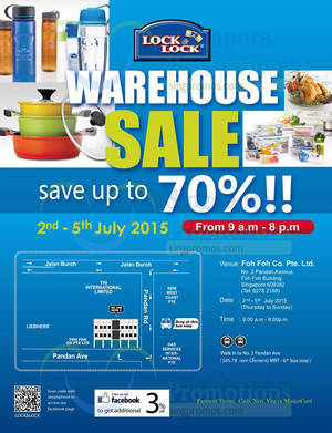 Featured image for (EXPIRED) Lock & Lock Warehouse Sale 2 – 5 Jul 2015