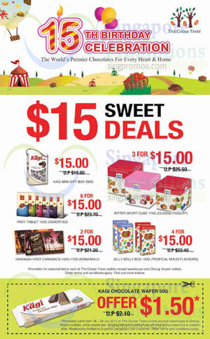 Featured image for (EXPIRED) The Cocoa Trees $15 Sweet Deals 18 Jun – 1 Jul 2015
