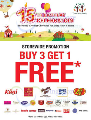 Featured image for (EXPIRED) The Cocoa Trees Buy 3 Get 1 FREE Storewide Promo 5 Jun – 26 Jul 2015