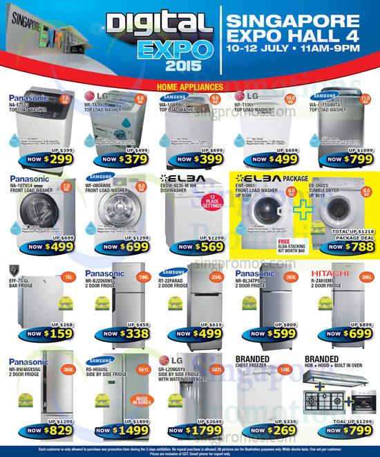 10 Jul Home Appliances, Washers, Dryer, Dishwasher, Fridges, Hood, Hob, Freezer, Panasonic, LG, Samsung, Hitachi, Elba, EF