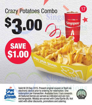 Featured image for (EXPIRED) Long John Silver’s Dine-in/Takeaway Discount Coupons 29 Jul – 20 Sep 2015