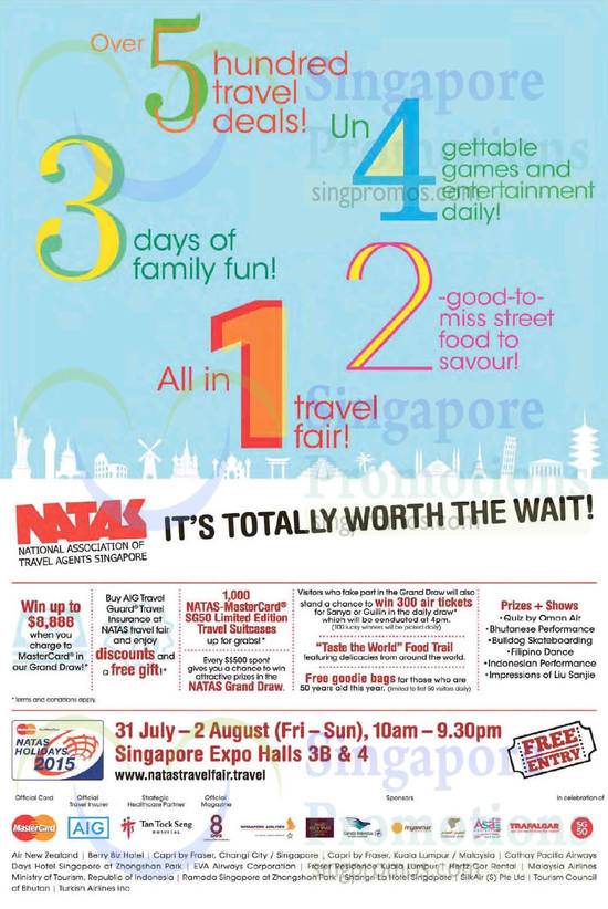 31 Jul Win, Lucky Draw, Food Trail, Goodie Bags, Prizes, Shows