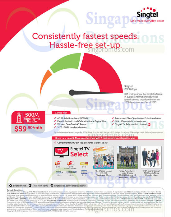 59.90 500M Fibre Home Bundle