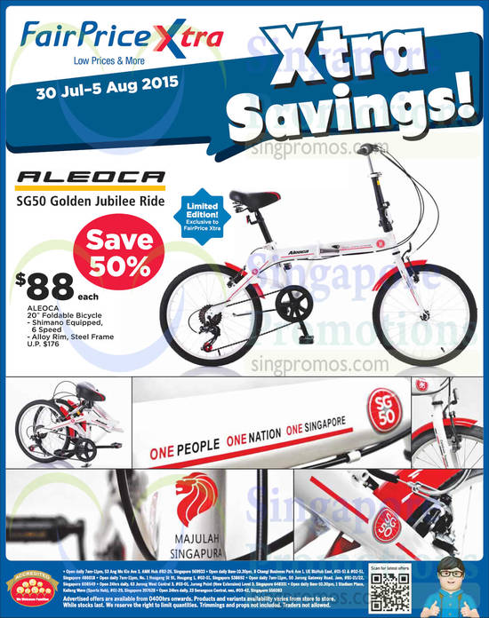 Aleoca SG50 Golden Jubilee Ride, Foldable Bicycles