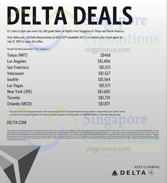 Delta Air Lines 20 Jul 2015