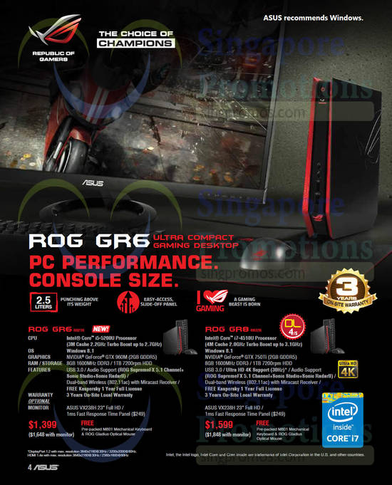 Gaming Desktop PCs, ROG GR6 GR6-R021R, GR8-R032R